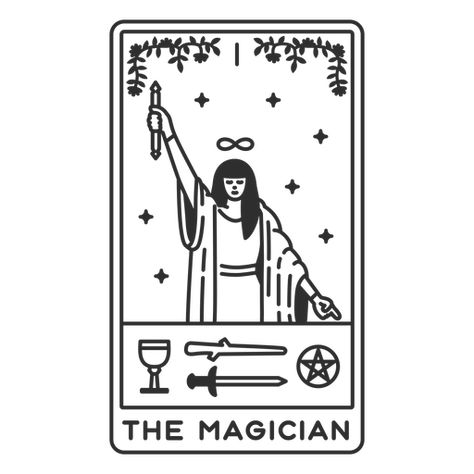 Tarot Card The Magician, Magician Tarot, Free Tarot Cards, The Magician Tarot, Tarot Card Tattoo, Tarot Tattoo, L Tattoo, Learning Tarot Cards, Moon Cut