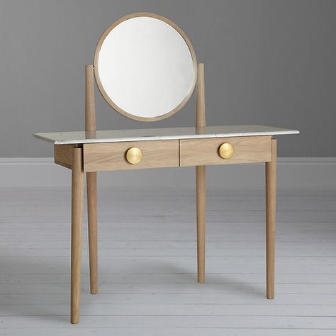 Genevieve Bedroom Furniture Collection by Bethan Gray for John Lewis Dressing Table Top View, Bethan Gray, Contemporary Dressing Tables, Wooden Bed Side Table, Bed Side Table Design, Desk Makeup, Table Top View, Dressing Table Design, Simple Furniture