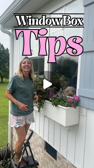 Tracy Crosland 🌸 on Instagram: "Where’s Waffles? 🧇 And Biscuit? 🐶 (My grandpups.) Can you find them? 🥰🥰🥰

Nothing add curb appeal 🏡 more than a window box full of beautiful flowers! 🌸 And sweet doggies help too!! 🐶🐶 Don’t you agree? 🥰

#windowbox #flowerbox #plantingflowers #curbappeal #betterhomesandgardens #cottageliving #cottagestyle" Diy Window Boxes, Window Box Plants, Window Boxes Diy, Add Curb Appeal, Diy Flower Boxes, Window Box Flowers, Good Feeling, Gardening Flowers, Garden Windows