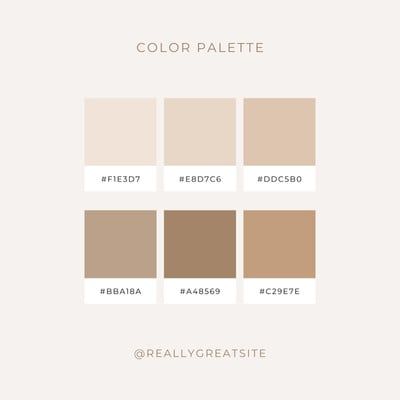 Nude Color Palette Instagram Post - Templates by Canva Minimalist Color Palette Instagram, Nude Colors Aesthetic, Nude Palette Color, Nude Colour Palette, Color Palette Instagram, Color Palette Canva, Instagram Color Palette, Canva Color Palette, Minimalist Color Palette