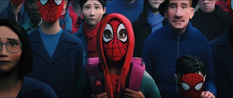 Spider Verse Screencap, Into The Spiderverse Stills, Spiderverse Screencaps, Spiderman Into The Spider Verse, Spider Verse Miles, Uncle Bens, Into The Spider Verse, Spiderman 3, Character Arc