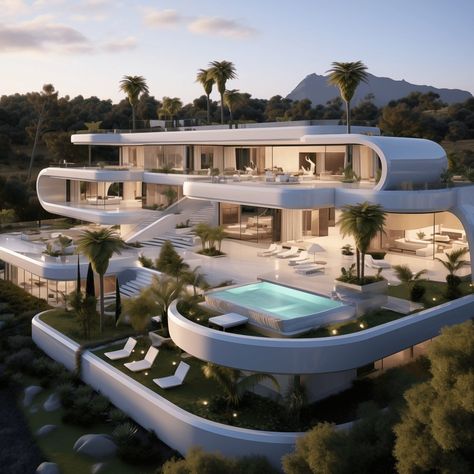 Futuristic Villa In Marbella In Marbella, Andalusia, Spain For Sale (13749997) Marbella Puerto Banus, Marbella Villas, Rental Property Management, Puerto Banus, Marbella Spain, Andalusia Spain, Modern Houses, Property For Rent, Water Views