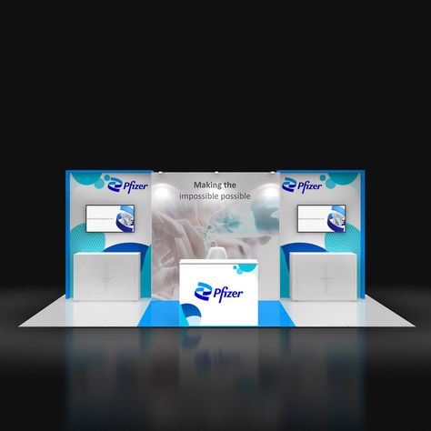 PE1020 03 I 10x20 customized trade show exhibit 10x20 Trade Show Booth Design, Installing Electrical Outlet, Show Booth Design, Booth Designs, Trade Show Booth, Trade Show Exhibit, Trade Show Booth Design, Reception Counter, Instagram Template Design