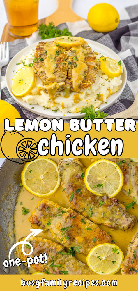 Juicy, tender chicken is coated in a bright and flavorful lemon butter sauce! Lemon Butter Chicken, Chicken Sauce, Family Supper, Lemon Butter Sauce, Sauce For Chicken, Lemon Butter, Tender Chicken, Super Yummy, Juicy Chicken