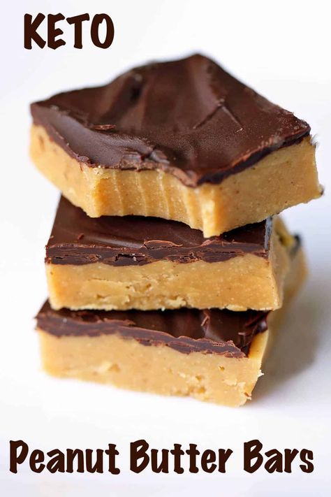 Keto Peanut Butter Bars, Peanut Butter Bars Healthy, Keto Camping, Metabolism Recipes, Keto Bakery, Gluten Free Sugar Free Recipes, Thm Sweets, Peanut Bar, Bars Healthy