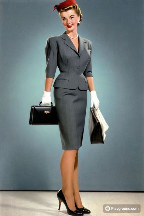 60s Business Woman, 60s Women, Skirt Suit Set, Vintage Pin Up, Suit Set, Skirt Suit, Vintage Dress, Business Women, Art Girl