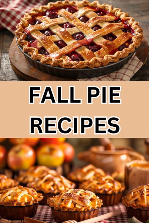 A list of fall pie recipes you will love Easy Pie Dessert Recipes, Fall Fruit Pie, Thanksgiving Pie Ideas, Cherry Crisp Pie, Easy Pie Desserts, Pie Recipes Thanksgiving, Fall Pie Recipes, Autumn Pies, Pie Baking Contest