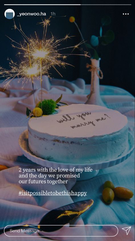 Will You Marry Me Cake, Happy Ending, Ig Story, Marry Me, Love A, Love Of My Life, Table Decorations, Cake, Anime