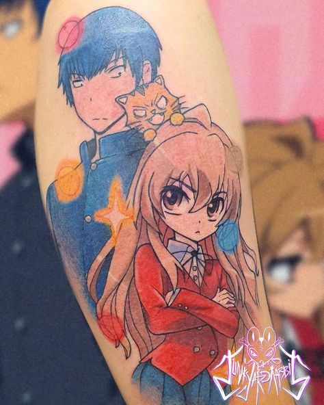 Toradora Tattoo, Itasha Cars, Sydney Tattoo, Special Tattoo, Piece Tattoo, Special Tattoos, Japanese Watercolor, Cat Tattoos, Anime Tattoo