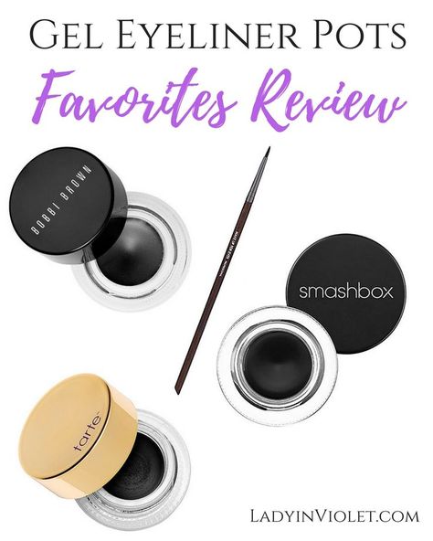 Lady in Violet, a Houston based blogger reviews 3 gel eyeliner pots including Bobbie Brown Long Lasting Liner, Smashbox Jet Set Eyeliner and Tarte Clay Pot eyeliner. Best Glitter Eyeshadow, Bobbi Brown Gel Eyeliner, Pot Eyeliner, Eyeshadow Crease, Bobbie Brown, Eyeliner Products, Blue Eyeliner, Eyeliner Styles, Houston Fashion