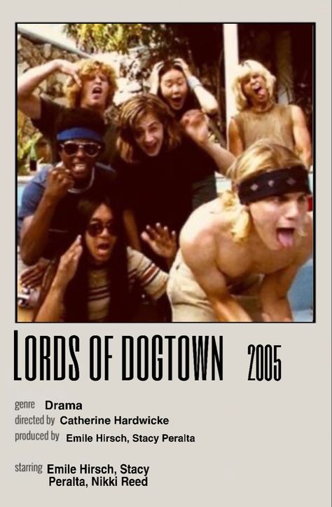 Lords Of Dogtown Poster, Popular Movie Characters, Skate Movies, Lords Of Dogtown, 80s Films, Indie Movie Posters, Movie Recs, Movies To Watch Teenagers, Movie To Watch List