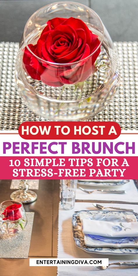 10 Easy Tips for Hosting A Brunch (Stress-Free) Host Brunch At Home, Brunch Planning Checklist, Hosting Brunch At Home Party Ideas, How To Plan A Brunch Party, Brunch Hosting Ideas, Birthday Brunch Ideas Decorations, How To Host A Pancake Breakfast, Homemade Brunch, Easter Brunch Menu