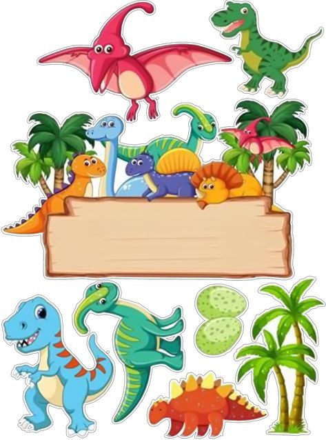 Topper Cake Dinosaurus Dinasour Toppers Printable, Dinosaur Topper Printable, Topper Dinosaurus Kartun, Dino Cake Topper Printable, Happy Birthday Topper Printable, Dinosaur Cake Topper Printable, Topper Dinosaurus, Zoo Cake Topper, Dinosaur Topper