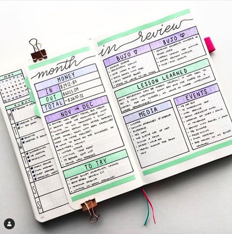 17 College Student Bullet Journal Ideas to Ace Your Classes! Bullet Journal Designs, Bullet Journal Review, Monthly Bullet Journal Layout, Month In Review, Bullet Journal Budget, Bullet Journal Monthly Spread, Bullet Journal Key, Bujo Ideas, Bullet Journal Mood