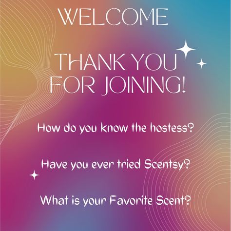 Scentsy Party Welcome Post, Welcome Scentsy Party, Scentsy Party Facebook Cover, Scentsy Introduction Facebook, Welcome Facebook Post, Scentsy Mock Party, How Do You Know The Hostess Scentsy, Scentsy Pre Party Posts, Scentsy Games For Facebook Parties