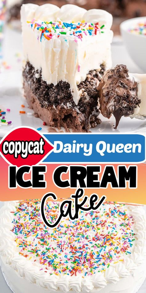 Dairy Queen Copycat Ice Cream Cake, How To Make Dairy Queen Ice Cream Cake, Dq Copycat Ice Cream Cake, I E Cream Cake Recipes, Dairy Queen Ice Cream Cake Frosting, Princess Ice Cream Cake, Best Ice Cream Cake Recipe, Copycat Dq Ice Cream Cake, Ice Cream Cake Dairy Queen