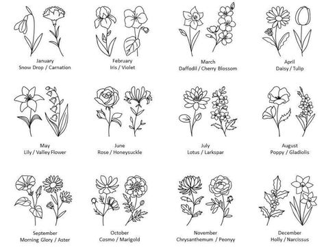 Birth Insect By Month, Matching Birth Flower Tattoos, Sibling Birth Flower Tattoos, Flower Tattoos Forearm, Playlist Journal, Plum Orchard, Tattoos Forearm, Baby Tattoo Designs, Small Chest Tattoos