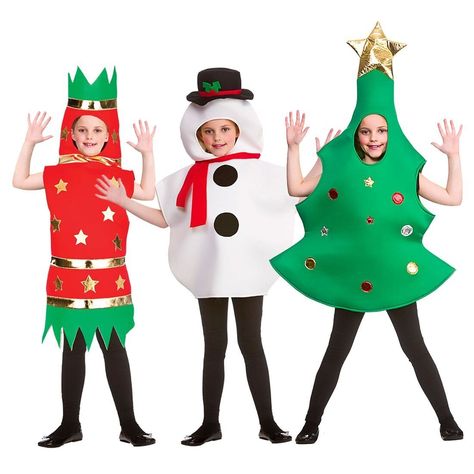 Christmas Fancy Dress Ideas, Christmas Tree Fancy Dress, Diy Christmas Costumes, Funny Christmas Costumes, Costume Simple, Basic Drawing For Kids, Kids Role Play, Crafts 2023, Xmas Costumes