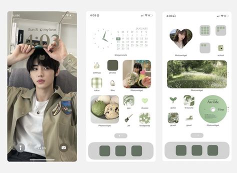 #sunghoon #enhypen Sunghoon Homescreen Layout, Green Ios 16 Homescreen, Enhypen Ios Layout, Green Ios 16, Sunghoon Green, Lockscreen Layout, Ios 16 Homescreen, Green Ios, Ios Layout