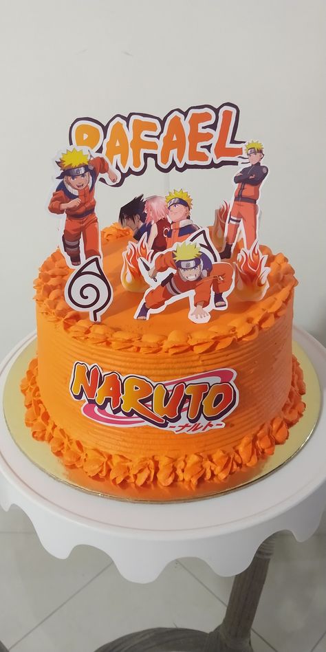 Naruto Cake Ideas Birthdays, Naruto Cake, Almond Crescent Cookies, Bolo Naruto, Naruto Birthday, Crescent Cookies, Anime Cake, Diy Birthday Cake, Happy 13th Birthday