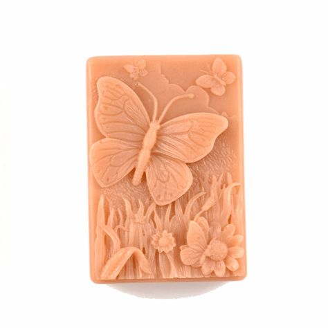 butterfly Mold S516 Craft Art Silicone 3D Soap Mold Craft Molds DIY Handmade Candle Molds Soap Carving Ideas Easy, Flowers Cake Decorating, Cake Decorating Chocolate, Cake Chorizo, Decorating Chocolate, Chocolate Fondant Cake, Soap Carving, Soap Making Molds, Flowers Cake