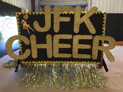 Cheer Floats Parade, Homecoming Float Ideas Cheerleaders, Cheerleading Floats Parade, Cheer Homecoming Float Ideas, Cheer Parade Float Ideas, Cheer Float Ideas Parade, Hoco Parade Float Ideas, Parade Poster Ideas, Homecoming Float Ideas