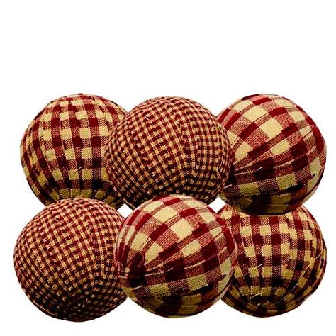 PRICES MAY VARY. BURGUNDY TAN RAG BALLS Set of 6 Bowl Fillers 2.25" Plaid Farmhouse Craft - By OVALTIN Set of Six Burgundy and Tan Rags Balls 2.25" Diameter ~ Approximately Made from styrofoam balls covered with fabric. Perfect for placing in a dough bowl, or glass cylinder for a wonderful country, farmhouse accent. Colors: Burgundy and TanUS shipping only Thank you for looking and enjoy shopping in our store. Rag Balls, Jar Fillers, Primitive Fabric, Farmhouse Crafts, Prim Decor, Primitive Gatherings, Christmas Ornament Pattern, Primitive Decorating Country, Gingham Fabric