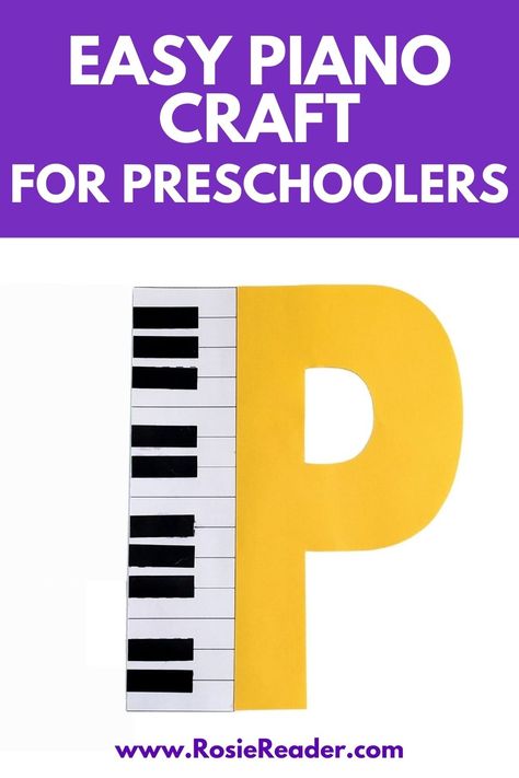 I will use this easy piano craft for preschoolers during the next playgroup!! Piano Crafts For Kids, Piano Crafts, Preschool Music Activities, Music Activities For Kids, Piano Art, Letter P, Easy Piano, Music Activities, Crafts For Kids To Make