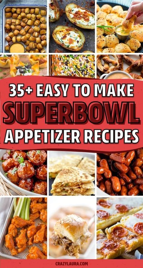 Need a few quick and easy SUPER BOWL recipe ideas to make for the big game day? These appetizer and small bite recipes will help you get started! Easy Super Bowl Appetizers, Super Bowl Appetizers, Best Superbowl Food, Easy Super Bowl, Football Appetizers, Game Day Party, Bowl Party Food, Superbowl Appetizers, Game Day Appetizers