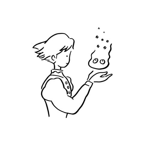 Howl And Calcifer, Moving Castle Howl, Totoro Cake, Lil Doodles, Howl's Moving Castle Howl, Sketchbook Ideas Inspiration, Funny Stickman, Cute Home Screen Wallpaper, Black And White Photo Wall