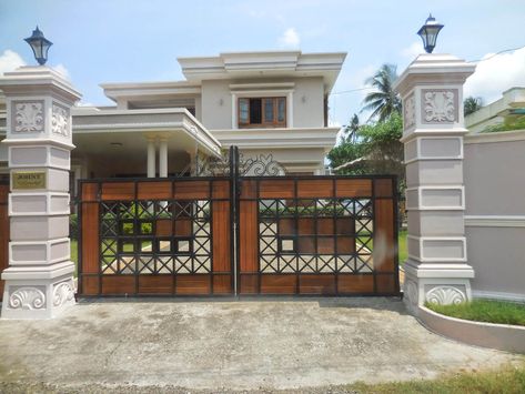 15 Welcome Simple Gate Design For Small House  Here are some of the best as well as simple gate design for small house as well as big houses that you need to check out and rather you can choose one for your home.   #Architecturesideas #SimpleGateDesignForSmallHouse Gate Pillar Design, Simple Gate Designs, Simple Gate, House Front Gate, Gate Design Modern, Modern Main Gate Designs, Home Gate Design, Gate Designs Modern, House Main Gates Design