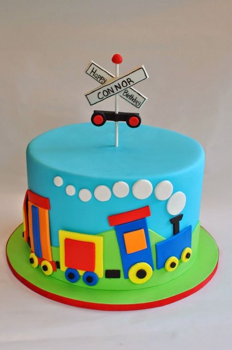 21+ Pretty Image of Train Cakes For Birthdays - davemelillo.com Birthday Cake Train, Cake Train, Birthday Cake Kids Boys, Train Birthday Cake, Train Cake, Train Theme, 3rd Birthday Cakes, Trains Birthday Party, 2 Birthday Cake