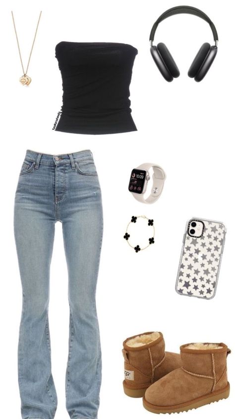 Things To Wear With Black Jeans, Outfit Inspo For School, Outfit For School, Latina Fashion Outfits, Comfy Outfit, Outfit Inspo Casual, Cute Lazy Day Outfits, Cute Comfy, Swaggy Outfits