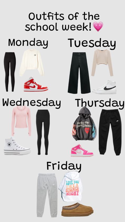 Outfits of the school week!💕 Shuffles Outfits, School Week, The School, Connect With People, Your Aesthetic, Creative Energy, Back To School, Energy