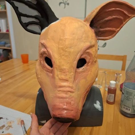 Just some other pics I found about how I made that mask ,maybe it helps you 💜 Creepy Masks, Paper Mache Mask, Foam Clay, Cosplay Mask, Mask Ideas, Clay Mask, Clay Masks, Paper Mache, Mask