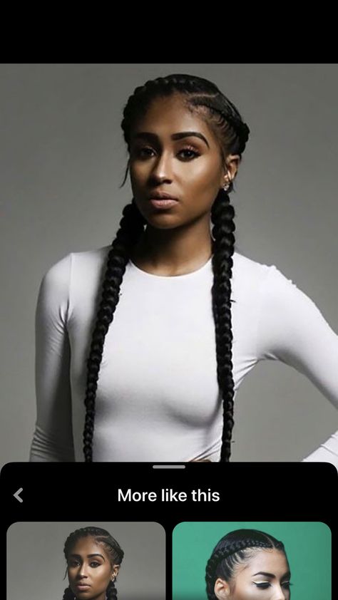 2 Corn Row Braids Black Women, Natural French Braids For Black Women, Dutch Braid Black Women, Dutch Braids Black Women, Dutch Braids Natural Hair, French Braid Hairstyles For Black Women, Quick Braids Hairstyles, Lazy Natural Hairstyles, French Braids For Black Women