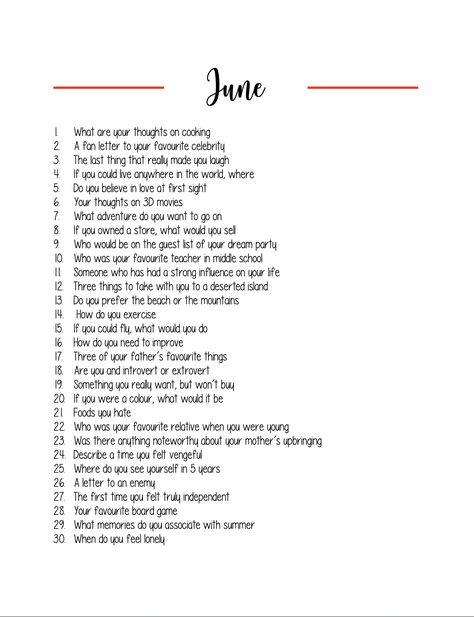 June Writing Prompts, May Writing Prompts, June Journal Prompts, Journal Prompts June, 2025 Questions, June Writing, Healing Writing, Poem Writing Prompts, 2025 Journal