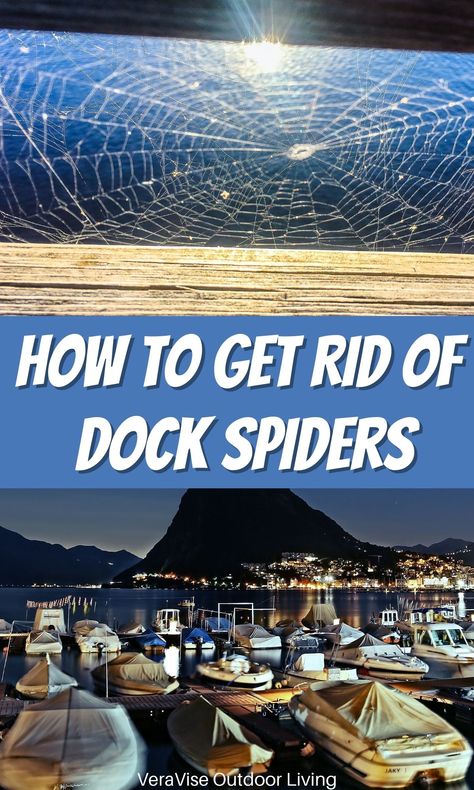 How To Keep Spiders Off Boat, How To Get Rid Of Spiders Outdoors, Covered Boat Dock Ideas, Boat Dock Bumpers Diy, Lake House Boat Dock Ideas, Boat Dock Storage Ideas, Boat Slip Decorating Ideas, Docks On The Lake Ideas, Boat House Ideas Lakes