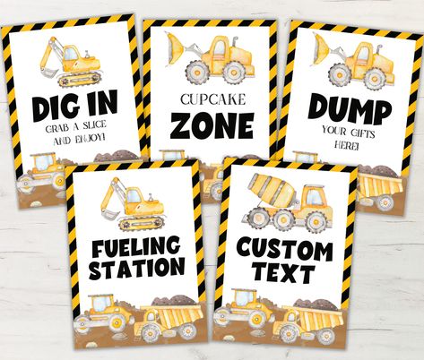 Construction Theme Party Food, Diy Construction Party Decorations, Construction Party Food Ideas, Construction 1st Birthday Party, Diy Construction Party, Construction Birthday Party Invitations, Construction Party Signs, Construction Birthday Party Decorations, Construction Party Food