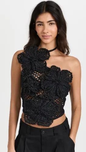 Women's Tops | Shopbop Crochet Garments, Free Spirit Style, Crochet Halter, Crochet Fashion Patterns, Crochet Halter Tops, Cult Gaia, Floral Fashion, Fiber Arts, Crochet Techniques