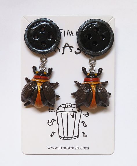 Earrings Weird, Beetle Earrings, Insect Decor, Trash Art, Secret Door, Funky Earrings, Funky Jewelry, Coraline, Jewelry Inspo