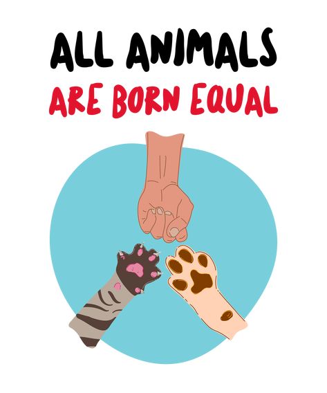 Animal Equality Is Extremely Important! This Cute, Diverse, Powerful & Uniting Design Is The Perfect Gift To Help Combat Animal Cruelty & Make This World A Better Place. Now Available On Shirts, Stickers, Bags, Books & Much More! Welfare Logo, Animal Cruelty Awareness, Photo Boots, Animal Help, All Animals, Animal Welfare, This World, Family Guy, Novelty Sign