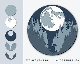 Pine tree svg | Etsy Cool Cricut Projects, 3d Layered Paper Art, Forest Clip Art, Pine Tree Svg, Silhouette Forest, Layered Paper Art, Svg Projects, Trees Silhouette, Cricut Art