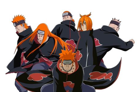 Six Paths Of Pain, Akatsuki Clan, The Akatsuki, Hidan And Kakuzu, Naruto Mobile, Pain Naruto, Naruto Vs, Kyoto Animation, Naruto Drawings