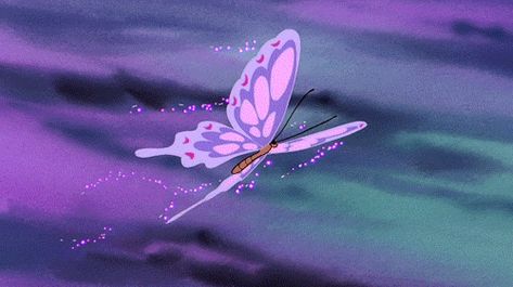 cartoon and disney afbeelding Butterfly Gif, Gif Background, Anime Butterfly, Banner Gif, 90s Anime, Aesthetic Gif, Purple Butterfly, Alternative Rock, Soft Grunge