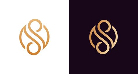 Ss Logo Design Style, Ideas Para Logos, Circular Logo Design, Ss Monogram, Logo Circular, Logo Monogramme, S Logo Design, Logo Minimalista, Wedding Logo Design