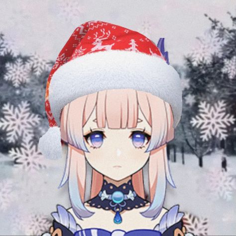 Genshin Impact - Sangonomiya Kokomi Kokomi Christmas Pfp, Genshin Xmas Pfp, Genshin Impact Christmas Icons, Genshin Impact Christmas Pfp, Kokomi App Icon, Genshin Christmas Pfp, Christmas Genshin, Genshin Christmas, New Year Anime