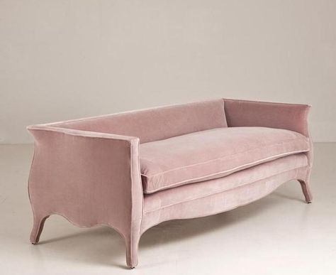 Standard Lowback French Style Sofa: Remodelista Modern French Sofa, French Style Sofa, Pink Velvet Sofa, Pink Couch, French Sofa, Smart Tiles, Deco Rose, Pink Sofa, Beautiful Sofas