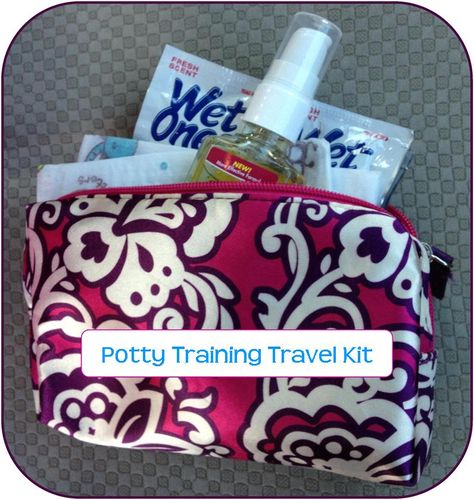 Potty Training Travel Kit- everything you need to get through a public restroom without touching anything! Potty Training Boys, Kids Potty, Potty Time, Potty Train, Potty Training Tips, Public Restroom, Toilet Training, Toddler Fun, Travel Kit