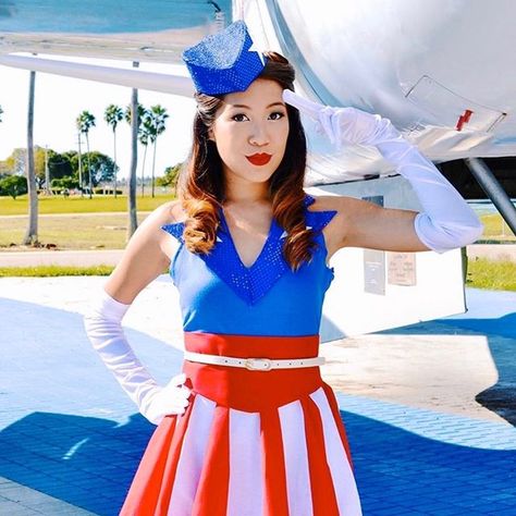 Goodwill South Florida (@goodwillsfl) • Instagram photos and videos Usa Costume, Captain America Cosplay, America Dress, Dancer Costume, America Girl, Costume Sewing Patterns, Peggy Carter, Costume Outfits, Disney Girls